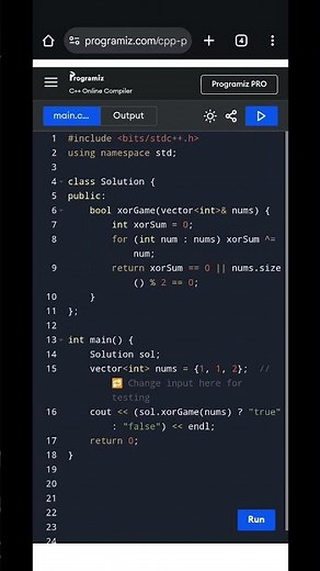 C++ Program to Solve XOR Game | Alice vs Bob Optimal Strategy Explained