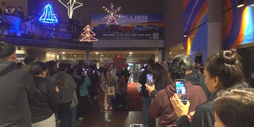 Athletes arrive on the red carpet at Lakota Nation Invitational