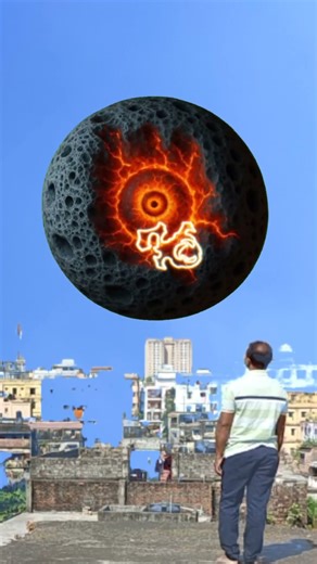 Scene of an unknown object falling to Earth | #shorts #planet #youtubeshorts