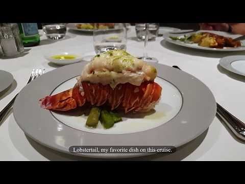 MSC Grandiosa yacht club food menu in the top sail lounge