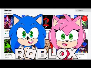 Sonic and Amy play ROBLOX