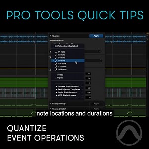Learn how to quantize your MIDI using Pro Tools' Event Operations window ▶️ youtu.be/u3HTR-5nBuY #protools #midi #quantize #eventoperations #quicktip #mixing #daw #recording #avid | Avid