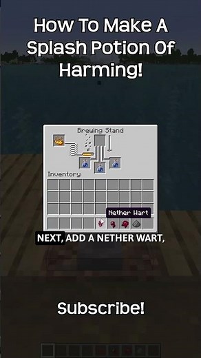 How To Make A Splash Potion Of Harming In Minecraft!