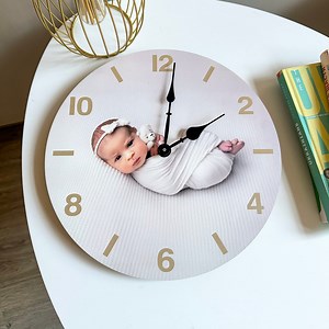 Personalised Photo Wall Clock | Custom Picture Art on MDF | Square Modern Timepiece | Family Photo Keepsake Wall Decor - Etsy