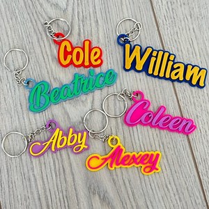 Personalized Name Keychains, 3D Printed Keychains, Custom Name Keychains, Personalized Key Ring, Name Keychain - Etsy
