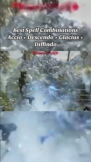 Best Spell Combinations Accio + Descendo + Glacius + Diffindo | Hogwarts Legacy #hogwartslegacy