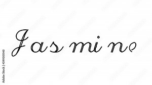 Jasmine Decorative Handwriting Animation in Six Cursive and Gothic Fonts Stock Video