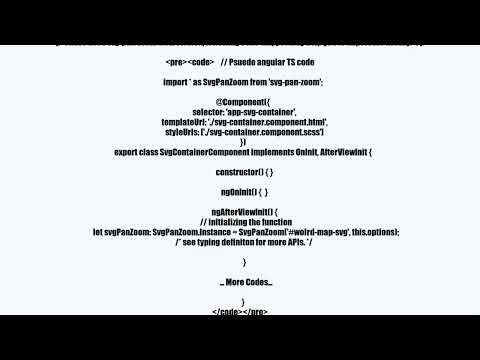 How to use svg-pan-zoom library with Angular4?