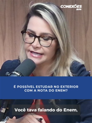 A especialista em Educação Internacional, Carolina Dallana, explica que algumas universidades estrangeiras aceitam a nota do ENEM na aplicação. Mas a grande surpresa para muitos é que o ENEM não é a única porta de entrada. 👉Confira a entrevista completa no canal do YouTube do Conexões JBFM. #JBFM #ConexõesJBFM #Universidade #Internacional #CarolinaDallana