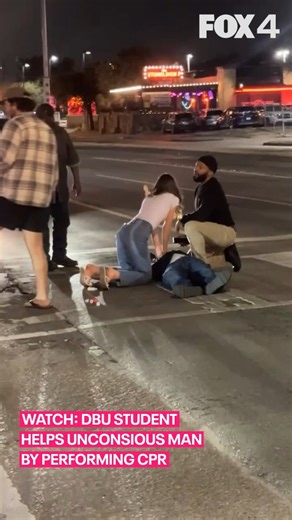 FOX 4 News Dallas Fort Worth on Instagram: "Emma Dilley, a student at Dallas Baptist University, may have helped save a stranger's life in downtown Dallas on Tuesday night. Dilley performed CPR on an unconscious man in Oak Lawn, despite having never done so on a human, before first responders took over medical care. She tells FOX 4's David Sentendrey she learned CPR in high school and was happy that her training came in handy."