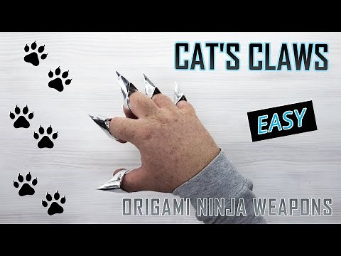 How to Make Easy Origami CAT CLAWS – No Glue Needed!