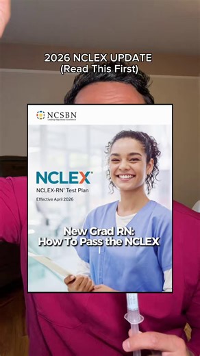 Nurse Kash reviewed the official NCSBN updates for 2026, so you don’t have to dig through the full document yourself. This breakdown covers what’s changing, what’s staying the same, and what actually matters for test day. You can also try SimpleNursing NCLEX prep free for 5 days through the link in our bio 🔗. We offer RN and LPN prep, including readiness assessments, a full QBank, and an NCLEX lecture course designed to help you feel confident walking in. #NCLEX2026 #nclexprep #nursingstudents