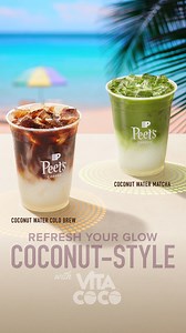 Quenching and delicious. That's our new Coconut Water Matcha and Coconut Water Cold Brew crafted with @vitacoco pressed coconut water. Electrolytes ✅ Caffeine ✅ New favorite ✅ | Peet's Coffee