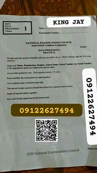 Neco 2025 data processing questions and answers #neco #neco2025 #wassce