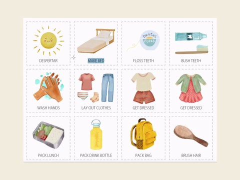 Visual Routine Cards & Charts: Watercolor Kids Daily Schedule (digital Download) - Etsy