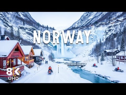 Winter Norway 8K | Frozen Fjords, Snowy Mountains & Northern Beauty