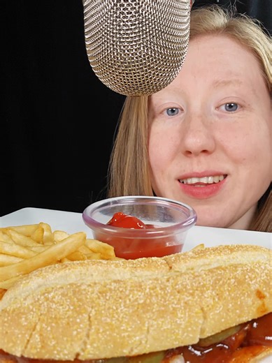 @McDonald’s McRib Mukbang ASMR 🍖✨ So saucy, so tender, and rich in flavor 😋 Would you try the McRib? #ASMR #mukbang #asmreating #mcdonalds #mcrib