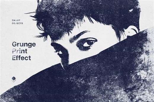 Grunge Print Photo Effect