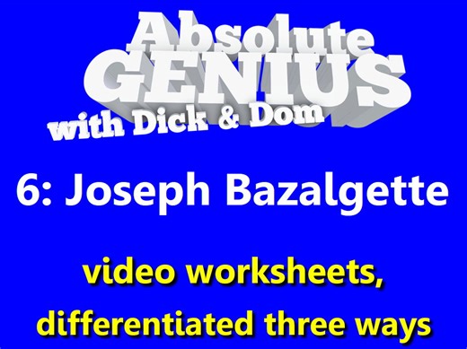 Bazalgette: video worksheets differentiated x3 | Teaching Resources