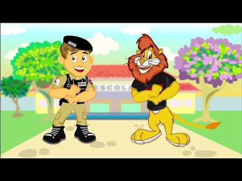 Canção do Proerd - com o Leão Daren e o PM Amigo Legal