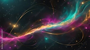 Celestial Abstraction: Captivating abstract vision of a galaxy, bursting with vibrant hues