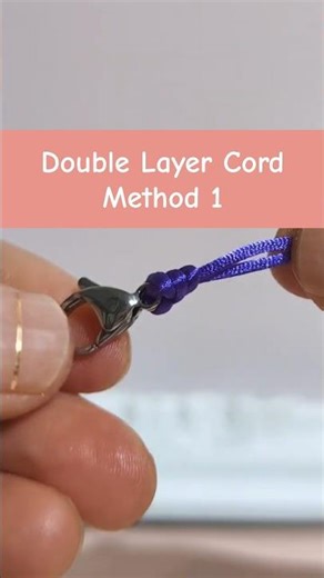 How to Tie a Knot on Double Layer Cord to Connect a Clasp for jewelry making