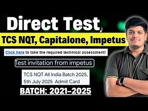 🔥TCS FREE NQT, Capital One, Impetus Biggest Test | Exam Pattern | Off Campus Drive 2025-2021 BATCH