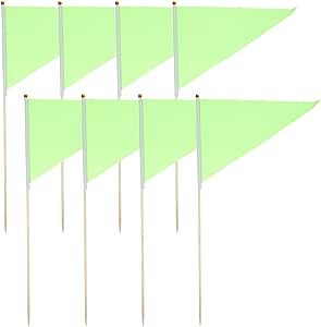 GANAZONO 8pcs Marking Flags Marker Flags Yard Stakes Landscape Flags Irrigation Flags Construction Flags Markers Small Flags Garden Markers Stake Flags for Lawn Garden Green