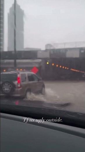 Rod wave ex girlfriend mini Barbie driving her new truck threw flooded water in Atlanta