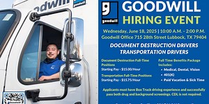 Goodwill hosting hiring event on Wednesday