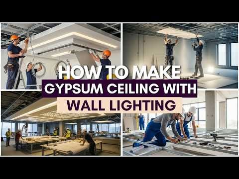 How to Make a Gypsum Ceiling with Lighting from the Wall Side