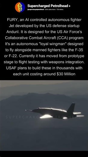 Anduril FURY AI controlled fighter jet