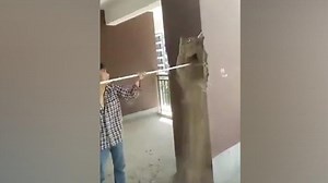 Watch: Concrete walls of new' China building crumble like sand | Watch: Concrete walls of new' China building crumble like sand