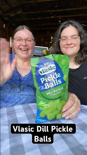 Vlasic Pickle Balls! Dill Pickle Corn Puffs 🥒 #tastetest #snacks #pickles
