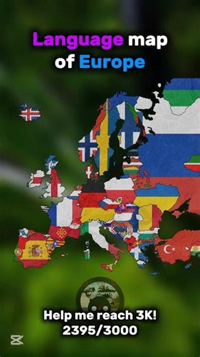 Language map of Europe #mapping #geography #europe #shorts