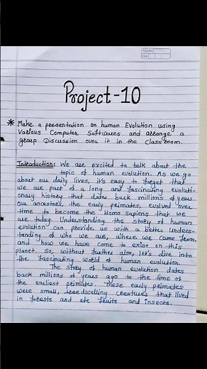 10th STD science 2 project | Make a presentation on human evolution using various computer softwares