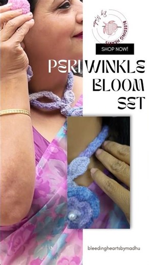Periwinkle Bloom Set 💜 | Soft Florals, Quiet Elegance | Crochet Jewelry