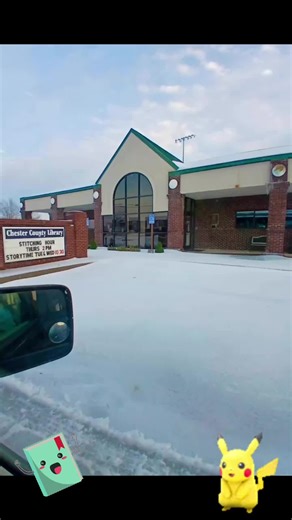 Chester County Library on Instagram: "This week at the library has been full of little moments we love 😍From ice (and more ice!) to new arrivals, golden sunset views, and Chrystal’s fun crochet book squares, it was an exciting week! We called in some help to clear the ice, celebrated Take Your Child to the Library Day, and spotted a few Pokémon along the way 👀⚡ Stop by soon and tell us why you love the library 💖"