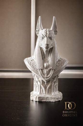 Anubis Bust – Egyptian God Statue – 3D Printed Decor – Mythology Sculpture – Home & Office Accent - Etsy