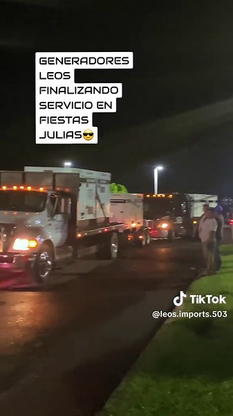 la flota de generadores de leos import en santa ana, fiestas julias😎🔥#fiestasjulias2025 #elsalvador #discomovilessv #elsalvador