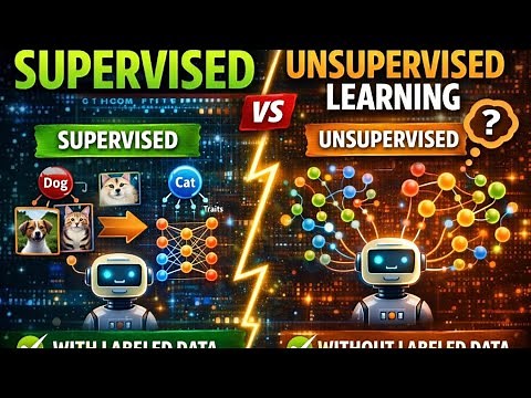 What is supervised and unsupervised learning? Compare and Contrast.