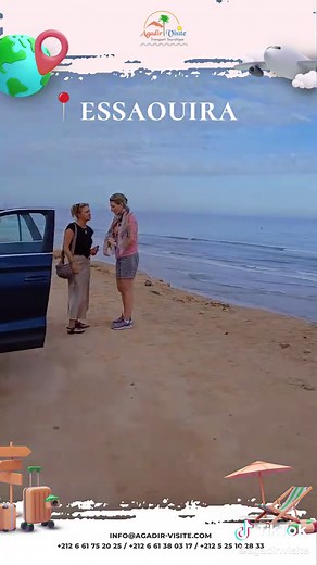 ✨ Découvrez Essaouira avec Agadir Visite ! ✨ Plongez dans l’ambiance unique de cette ville aux mille charmes : 🏝️ Des plages sublimes et une brise marine rafraîchissante. 🏰 Une médina classée à l’UNESCO, aux ruelles pittoresques. 🎶 Une culture vibrante, entre musique gnaoua et artisanat traditionnel. 🐪 Des balades inoubliables à dos de dromadaire sur la plage. Laissez-vous séduire par l’authenticité et la beauté d’Essaouira avec Agadir Visite ! 🌊✨ 📍 Localisation : Secteur Balnéaire, N° 20 