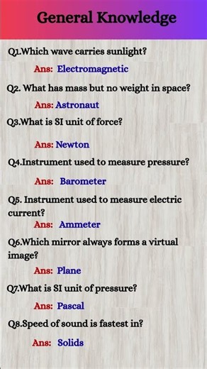 Test Your Science Knowledge with Tricky Questions! 🌍⚡| #quiz #generalknowledge