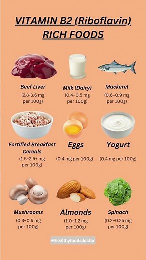 ✨ Top 10 Foods Rich In Vitamin B2-Riboflavin | Vitamin B2 Riboflavin | Vitamin B2 Rich Foods #health
