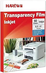 Amazon.com: Inkjet Transparency Film 60 Sheets 100% Clear Overhead Projector Film for Inkjet Printers 8.5x11 Inches Thick Acetate Sheets Clear Transparent Paper for Overhead & Screen Printing : Office Products