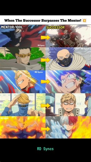When The Successor Surpasses The Mentor! 💥 #anime #animeedit #mha #deku #allmight #memes
