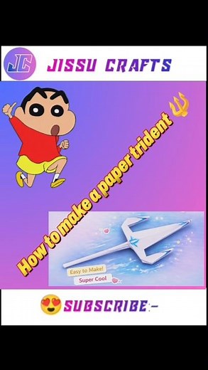 how to make a paper trident 🔱