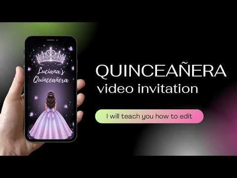 Royal Lavender Quinceañera Video Invitation in Canva 💜 | Easy Edit Tutorial (No Pro Needed)