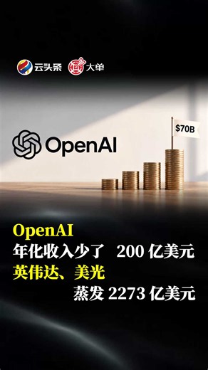 OpenAI 年化收入少了 200 亿美元