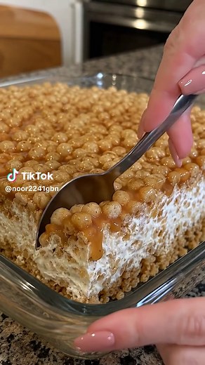 Caramel Cream Rice Krispie Treats recipe